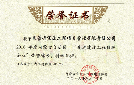 2019先进建设工程监理企业